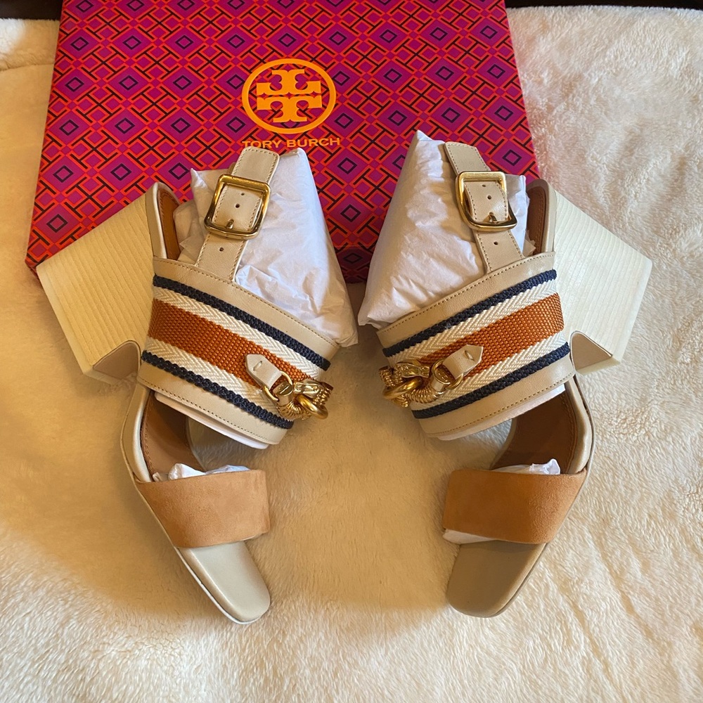 💥LAST ONE💥 Tory Burch JESSA Block Heel Sandals - Picture 4 of 10